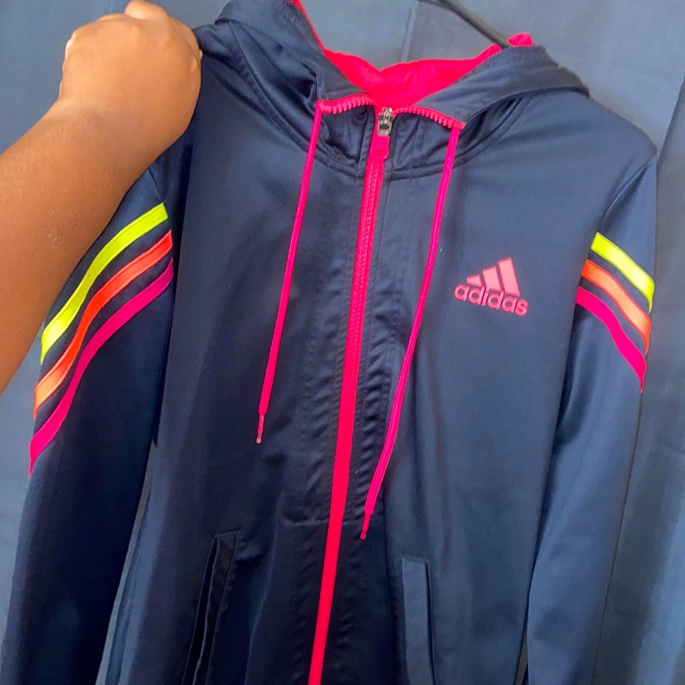 STRIPED Adidas Hoodie Jacket 💛🧡🩷
